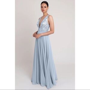 BHLDN Jenny Yoo Kinsley Dress in Whisper Blue Size 12 NWT
